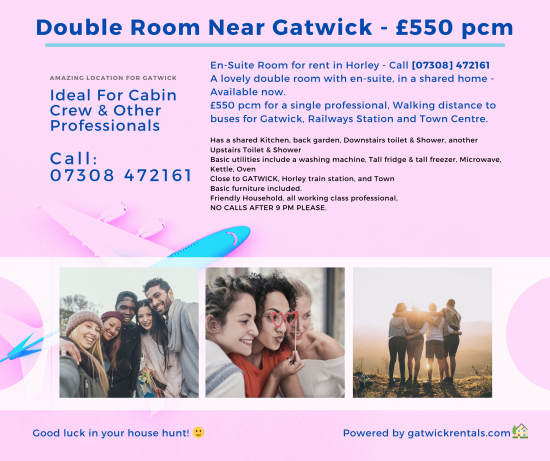 Ensuite room near Gatwick 